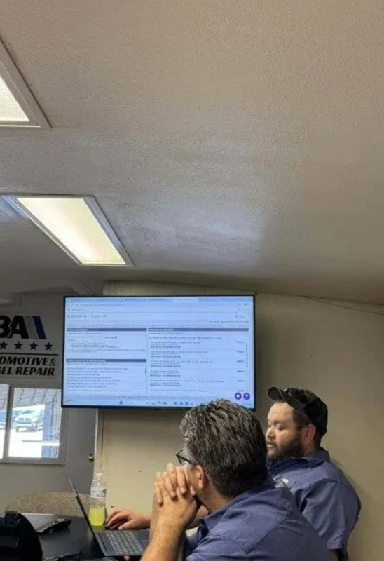 3A Automotive team members participating in the Lunch & Learn professional development session with Service Manager Edgar Norris