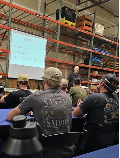 Professional mechanic using advanced diagnostic equipment